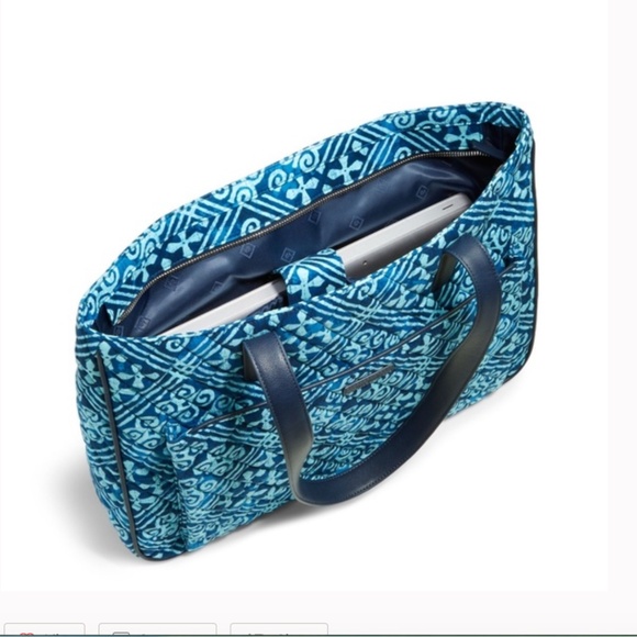 NWT Vera Bradley Commuter Tote Cuban Tiles Travel Computer - Picture 2 of 9